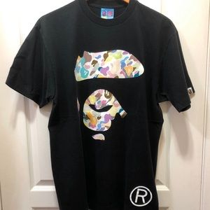 Bape multi camo ape tee size large